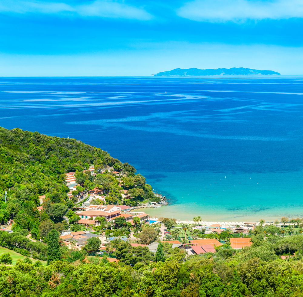 Beautiful views of the coastline of Elba Island 