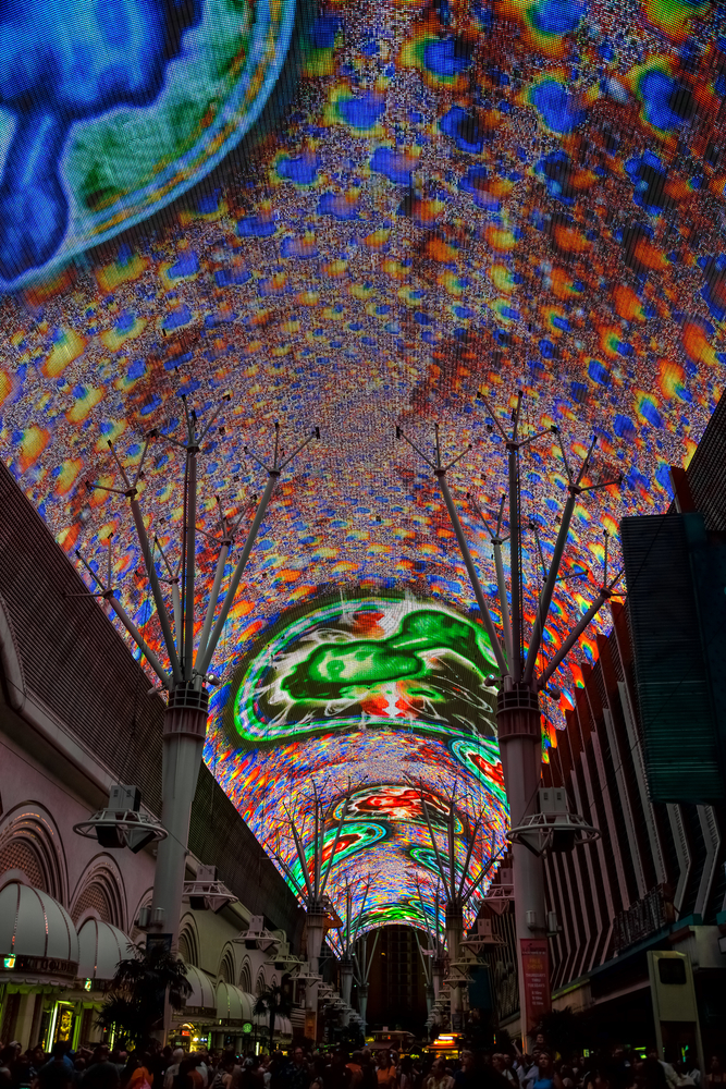The light experience at Freemont Street, Las Vegas