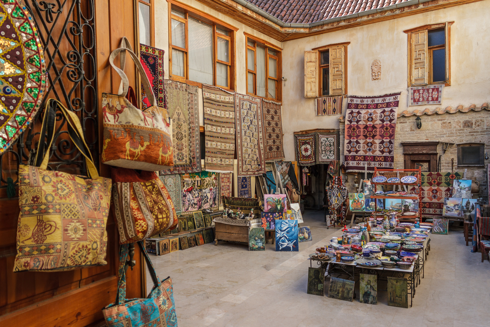 Traditional market in the middle east. 