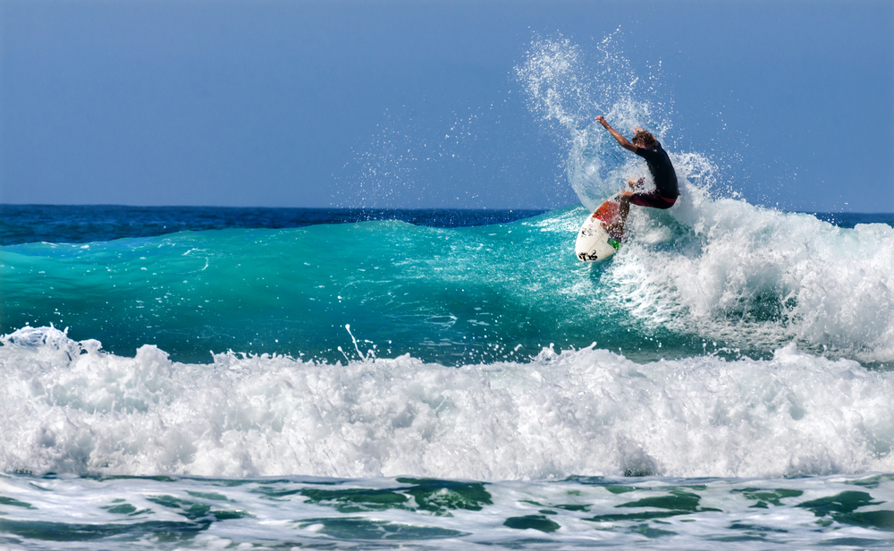 Surfing in Baja