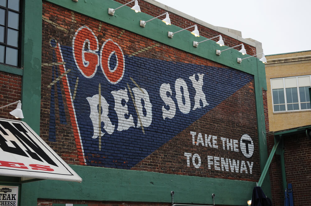 Billboard about Red Sox and Fenway Park in Boston