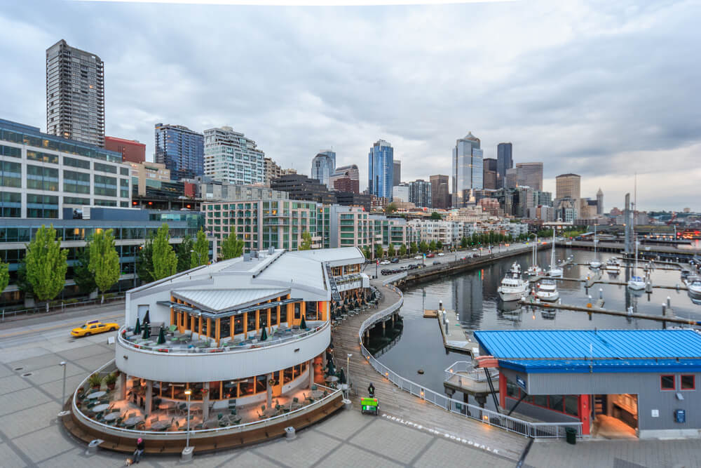 Aerial view of Seattle's Waterfront