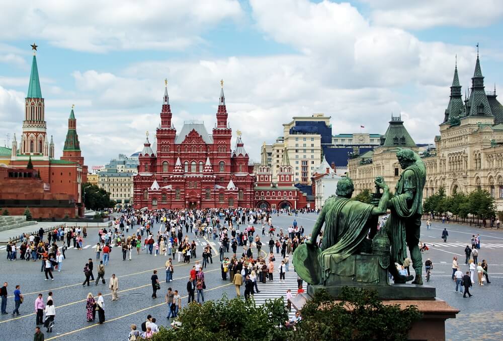 The Red Square in Moscow, Russia