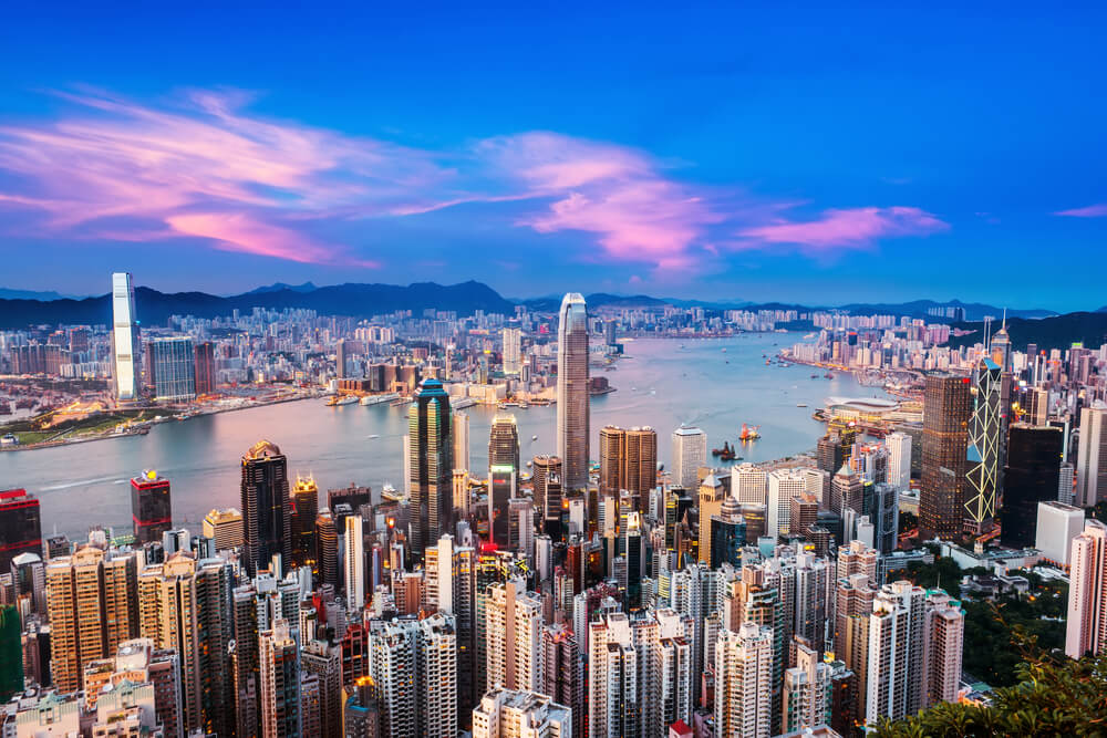 panoramic view of Hong Kong