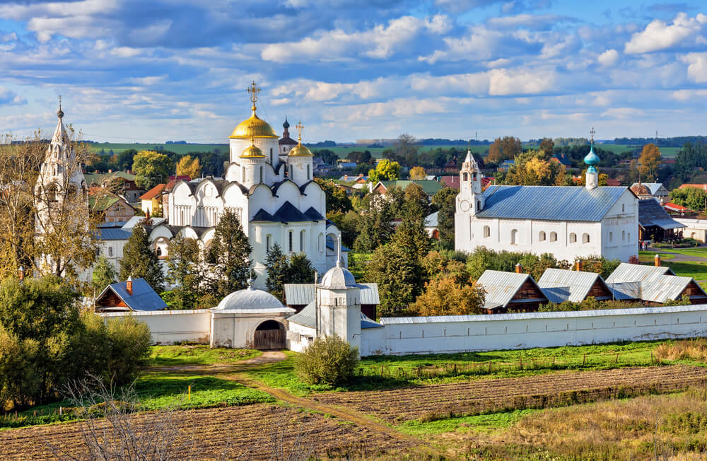 Pokrovskiy monastery in Suzdal.The Golden Ring of Russia.